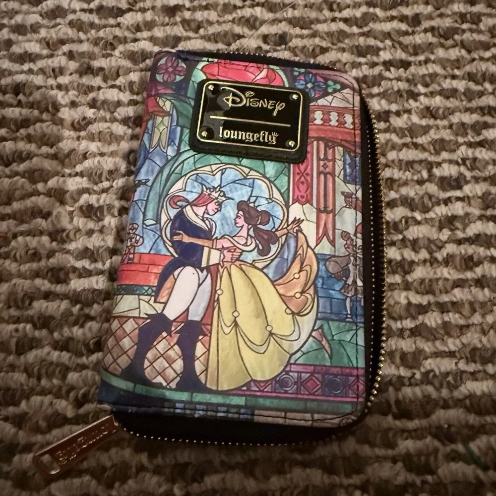 Loungefly Disney Princess Castle Series Belle Faux Leather Wallet Beauty Beast